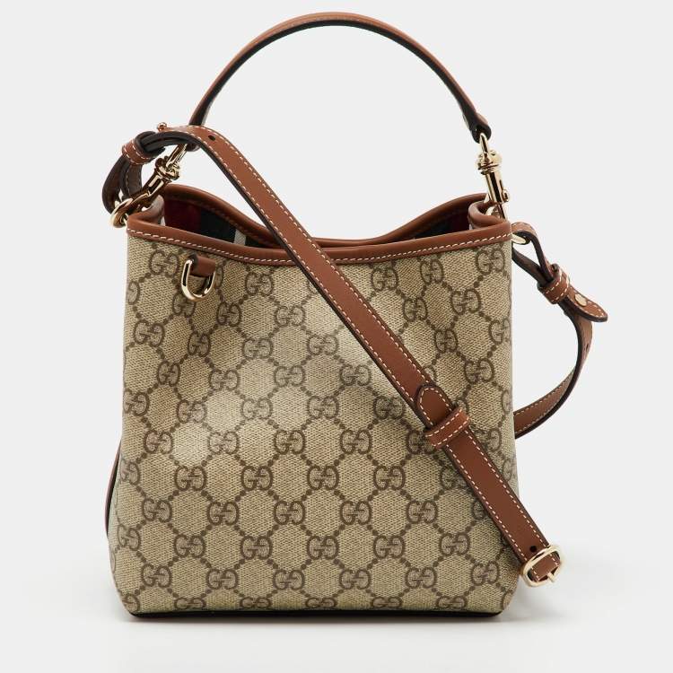 GG CANVAS SMALL BUCKET BAG